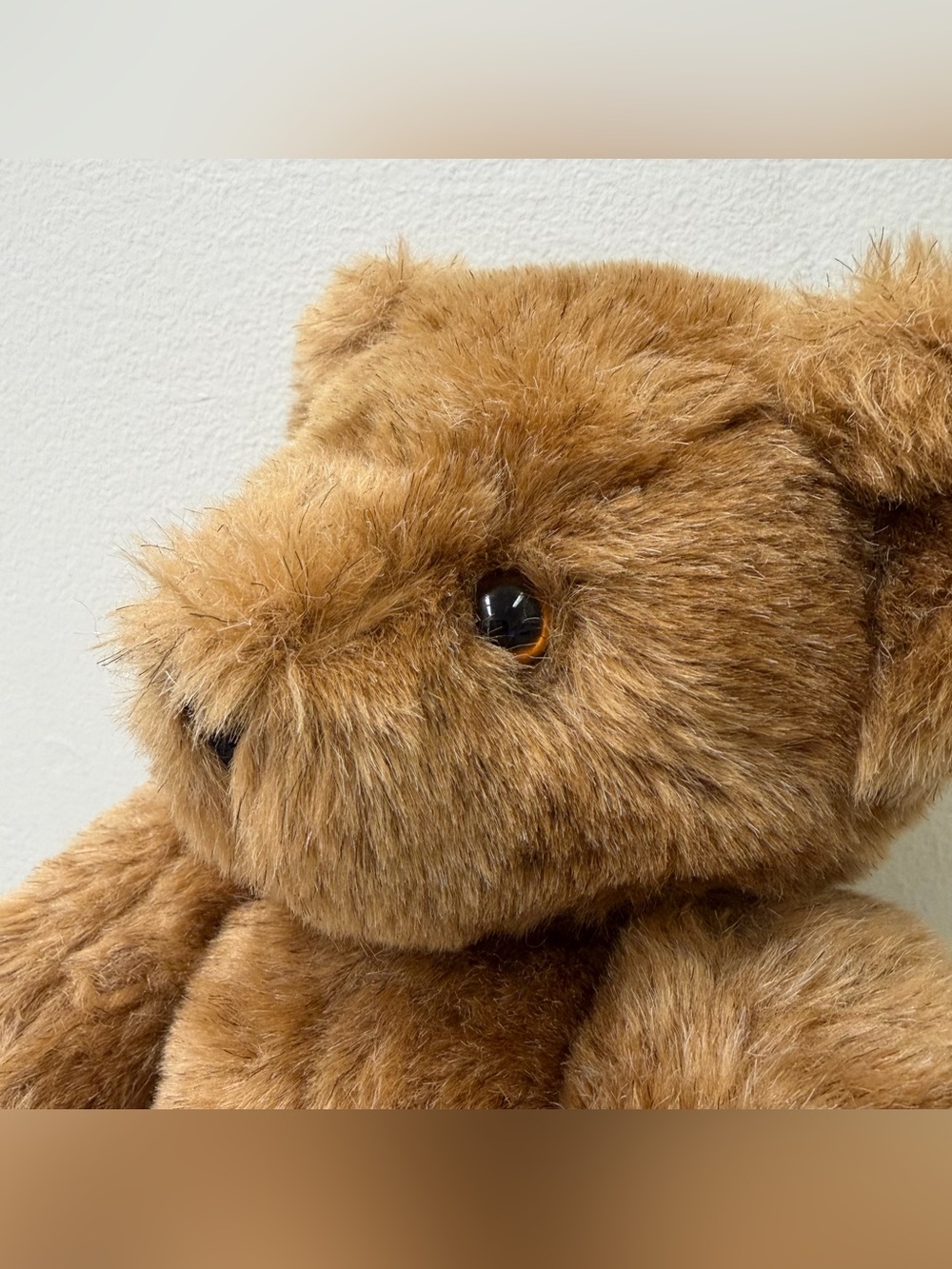 Vintage Vermont Teddy Bear 1991-1993 Jointed Arms & Legs, Suede Nose & Pads, 16" - Picture 5 of 10